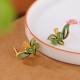 925 Sterling Silver Plated Gold Cyan Jade Butterfly Healing Earrings 925 Sterling Silver Plated Gold Cyan Jade Butterfly Healing Earrings