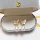 925 Sterling Silver 18K Gold Copper Pearl Butterfly Optimism Stud Earrings 925 Sterling Silver 18K Gold Copper Pearl Butterfly Optimism Stud Earrings