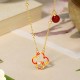 925 Sterling Silver Four Leaf Clover Koi Fish Red Agate Wealth Jewelry Set 925 Sterling Silver Four Leaf Clover Koi Fish Red Agate Wealth Jewelry Set