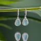 925 Sterling Silver Green Jade Gourd Abundance Earrings