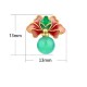 925 Sterling Silver Green Chalcedony Good Luck Lotus Stud Earrings 925 Sterling Silver Green Chalcedony Good Luck Lotus Stud Earrings