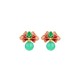 925 Sterling Silver Green Chalcedony Good Luck Lotus Stud Earrings 925 Sterling Silver Green Chalcedony Good Luck Lotus Stud Earrings