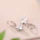 925 Sterling Silver Plated Gold Green Jade Flower Earrings 925 Sterling Silver Plated Gold Green Jade Flower Earrings