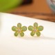 925 Sterling Silver Hetian Jade Abundance Luck Earrings