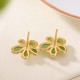 925 Sterling Silver Hetian Jade Abundance Luck Earrings
