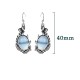 925 Sterling Silver Blue Chalcedony Koi Fish Vitality Earrings 925 Sterling Silver Blue Chalcedony Koi Fish Vitality Earrings