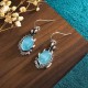 925 Sterling Silver Blue Chalcedony Koi Fish Vitality Earrings 925 Sterling Silver Blue Chalcedony Koi Fish Vitality Earrings