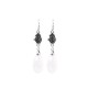 925 Sterling Silver Chalcedony Fu Character Positive Earrings 925 Sterling Silver Chalcedony Fu Character Positive Earrings