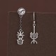 925 Sterling Silver Chinese 'Ping An' 'Xi Le' Protection Earrings 925 Sterling Silver Chinese 'Ping An' 'Xi Le' Protection Earrings