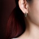 925 Silver Gold-Plated Hetian Cyan Jade Pea Earrings 925 Silver Gold-Plated Hetian Cyan Jade Pea Earrings