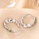 925 Silver Gold-Plated Hetian Cyan Jade Pea Earrings 925 Silver Gold-Plated Hetian Cyan Jade Pea Earrings