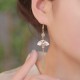 14K Gold Filled Copper Jade Fan Bamboo Earrings 14K Gold Filled Copper Jade Fan Bamboo Earrings