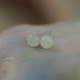 Round Jade Beaded Luck Stud Earrings Round Jade Beaded Luck Stud Earrings