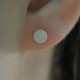 Round Jade Beaded Luck Stud Earrings Round Jade Beaded Luck Stud Earrings