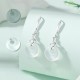 925 Sterling Silver Chalcedony Peace Buckle Year of the Snake Earrings 925 Sterling Silver Chalcedony Peace Buckle Year of the Snake Earrings