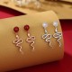 925 Sterling Silver Red Agate Chalcedony Snake Year Blessing Earrings