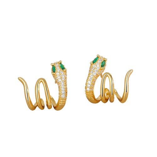 925 Sterling Silver Green-eyed Snake Year of the Snake Earrings 925 Sterling Silver Green-eyed Snake Year of the Snake Earrings