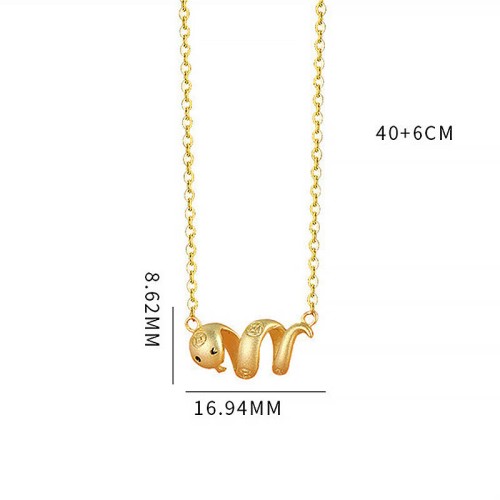 925 Sterling Silver Year of the Snake Golden Snake Luck Jewelry Set