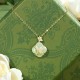 925 Sterling Silver Magnolia Butterfly Hetian Jade Blessing Jewelry Set