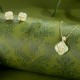 925 Sterling Silver Magnolia Butterfly Hetian Jade Blessing Jewelry Set