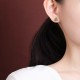 925 Sterling Silver Enamel Hetian Jade Shamrock Earrings 925 Sterling Silver Enamel Hetian Jade Shamrock Earrings