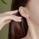 Hetian Jade Magnolia Chalcedony Butterfly Gourd Luck Earrings Hetian Jade Magnolia Chalcedony Butterfly Gourd Luck Earrings