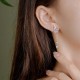 Hetian Jade Magnolia Chalcedony Butterfly Gourd Luck Earrings Hetian Jade Magnolia Chalcedony Butterfly Gourd Luck Earrings
