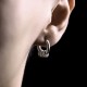 925 Sterling Silver Hand-hammered Protection Earrings