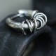 925 Sterling Silver Hand-hammered Protection Earrings