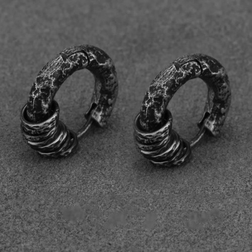 925 Sterling Silver Hand-hammered Protection Earrings