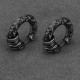 925 Sterling Silver Hand-hammered Protection Earrings