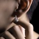 925 Sterling Silver Hand-hammered Protection Earrings