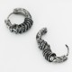 925 Sterling Silver Hand-hammered Protection Earrings
