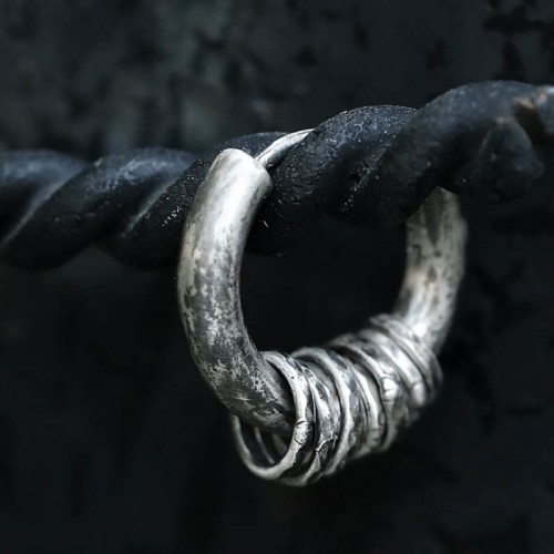 925 Sterling Silver Hand-hammered Protection Earrings
