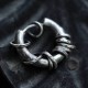 925 Sterling Silver Hand-hammered Protection Earrings