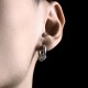 925 Sterling Silver Hand-hammered Protection Earrings