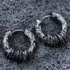 925 Sterling Silver Hand-hammered Protection Earrings