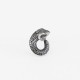 999 Sterling Silver Snake Texture Snake Year Protection Earrings