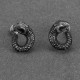 999 Sterling Silver Snake Texture Snake Year Protection Earrings