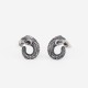 999 Sterling Silver Snake Texture Snake Year Protection Earrings