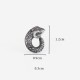 999 Sterling Silver Snake Texture Snake Year Protection Earrings