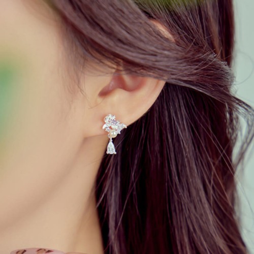 Hetian Jade 925 Sterling Silver Zirconia Pearl Abundance Earrings Hetian Jade 925 Sterling Silver Zirconia Pearl Abundance Earrings