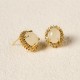 Hetian Jade Egg Copper Prosperity Earrings