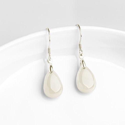 925 Sterling Silver Jade Water Drop Luck Prosperity Earrings 925 Sterling Silver Jade Water Drop Luck Prosperity Earrings