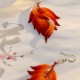 14K Gold-Plated Copper Velvet Flower Mulberry Silk Feather Earrings