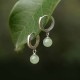 Round Jade Bead Prosperity Earrings Round Jade Bead Prosperity Earrings