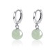 Round Jade Bead Prosperity Earrings Round Jade Bead Prosperity Earrings