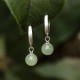 Round Jade Bead Prosperity Earrings Round Jade Bead Prosperity Earrings