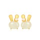 925 Sterling Silver Hetian Jade Rabbit Pearl Abundance Earrings 925 Sterling Silver Hetian Jade Rabbit Pearl Abundance Earrings