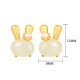 925 Sterling Silver Hetian Jade Rabbit Pearl Abundance Earrings 925 Sterling Silver Hetian Jade Rabbit Pearl Abundance Earrings